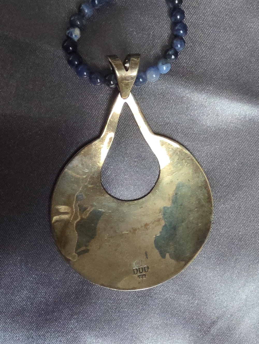 Dominique Dinouart Vintage Artisan Handmade sterling silver Solalite Necklace - Picture 4 of 4